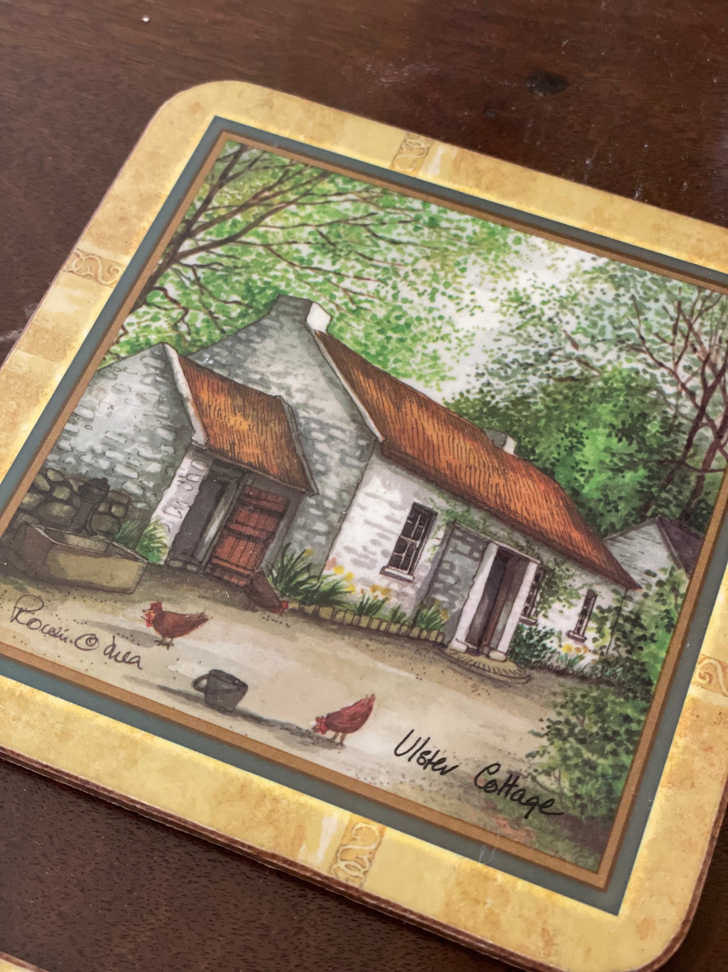 Set de 5 suporturi pentru pahare English Cottage