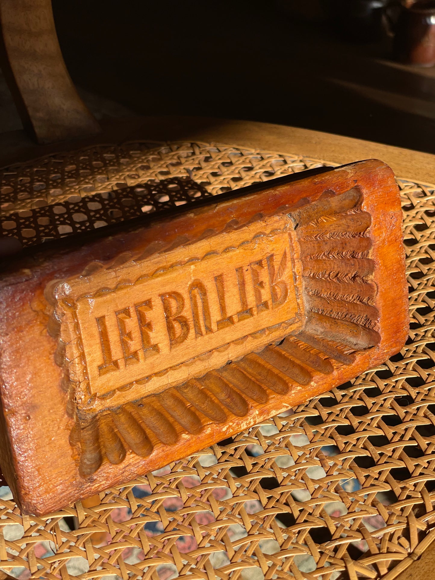 Matriță de unt gravură TEEBUTTER din lemn