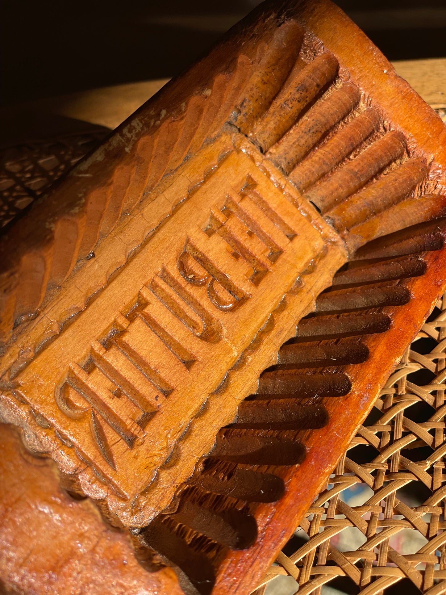 Matriță de unt gravură TEEBUTTER din lemn