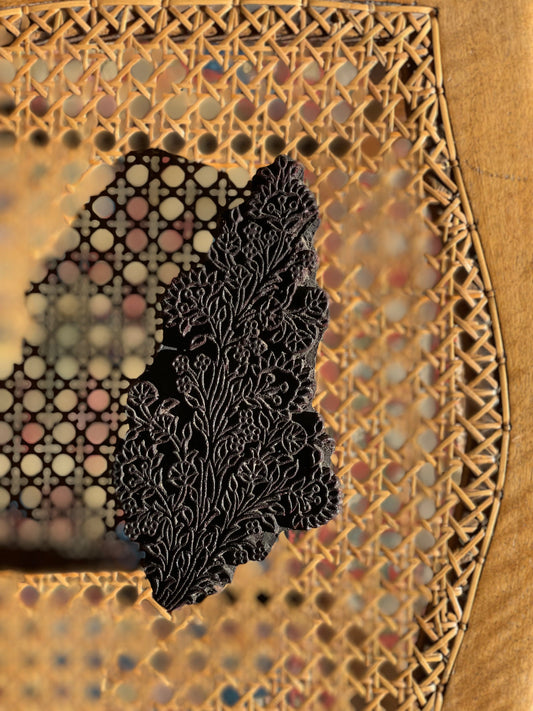 Matriță veche florală pentru imprimare textilă, India-sec XX