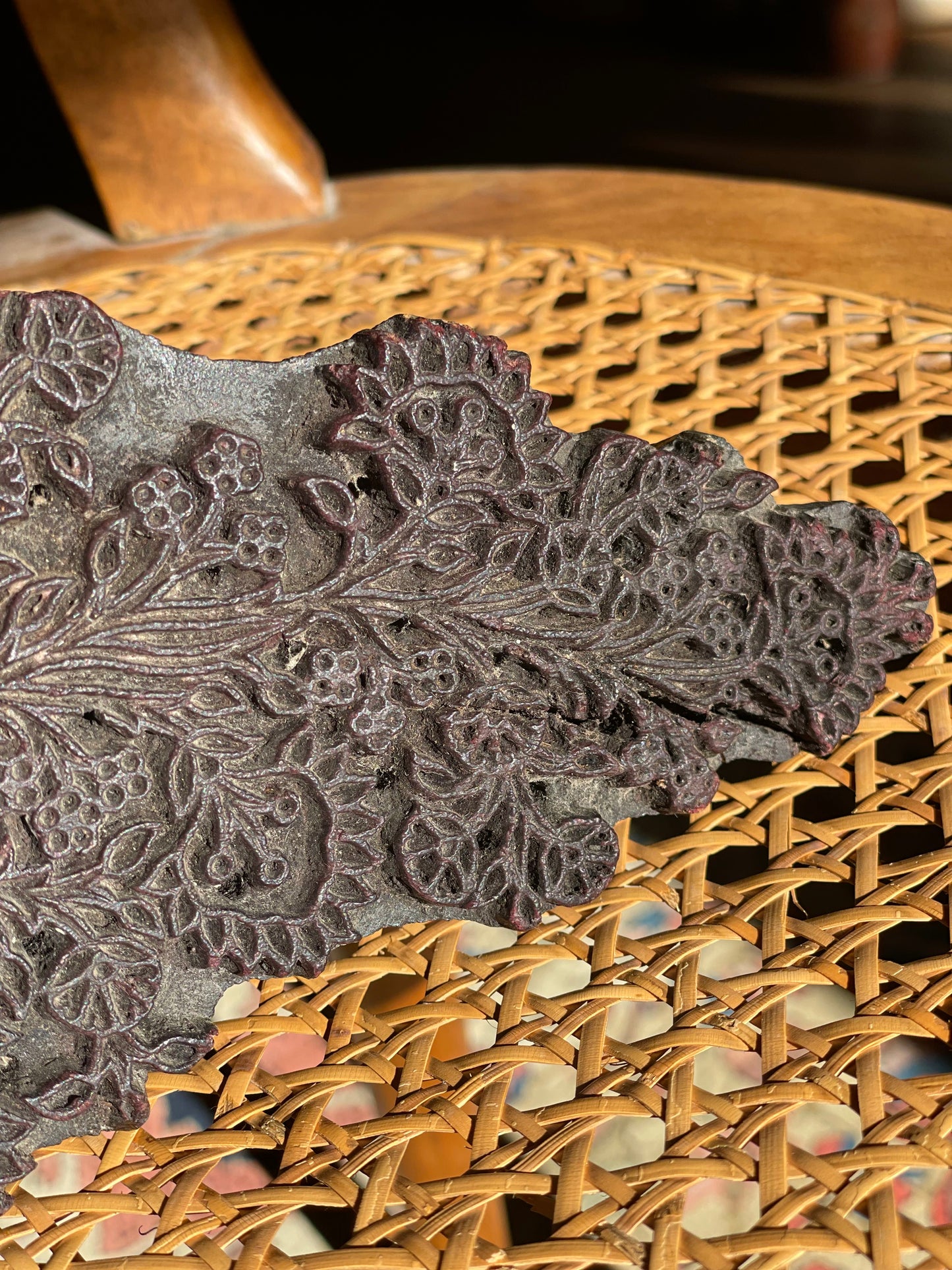 Matriță veche florală pentru imprimare textilă, India-sec XX