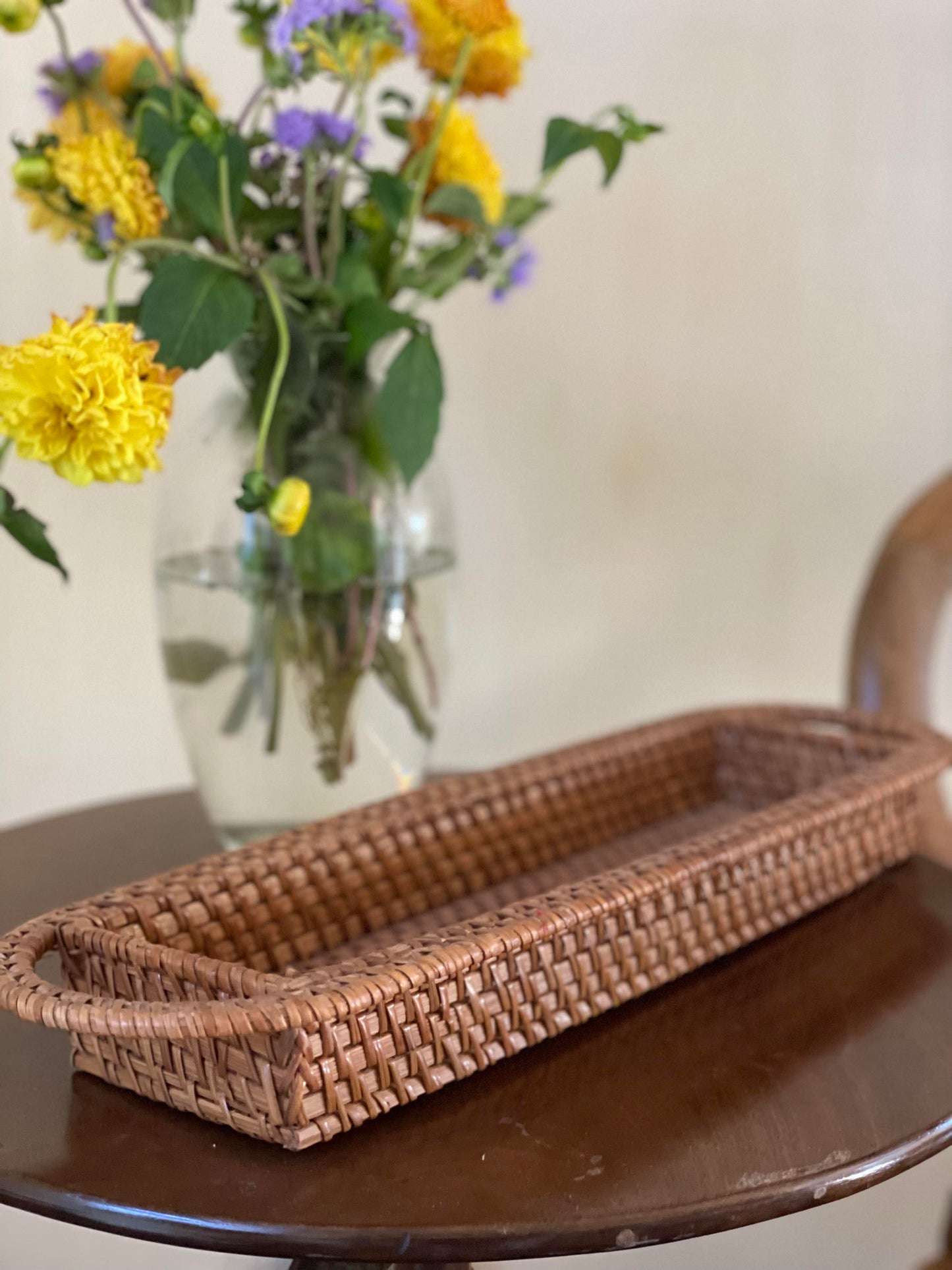 Coș din ratan lucrat manual pentru pâine