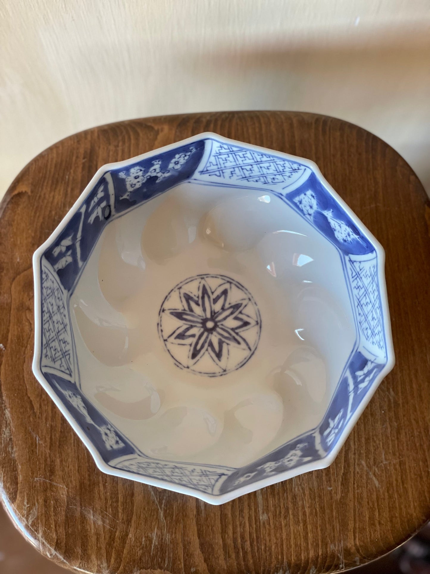 Bol vintage din porțelan pictat manual Meiji Arita