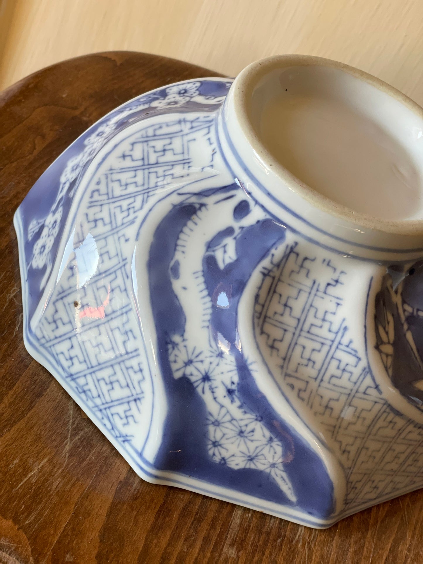 Bol vintage din porțelan pictat manual Meiji Arita