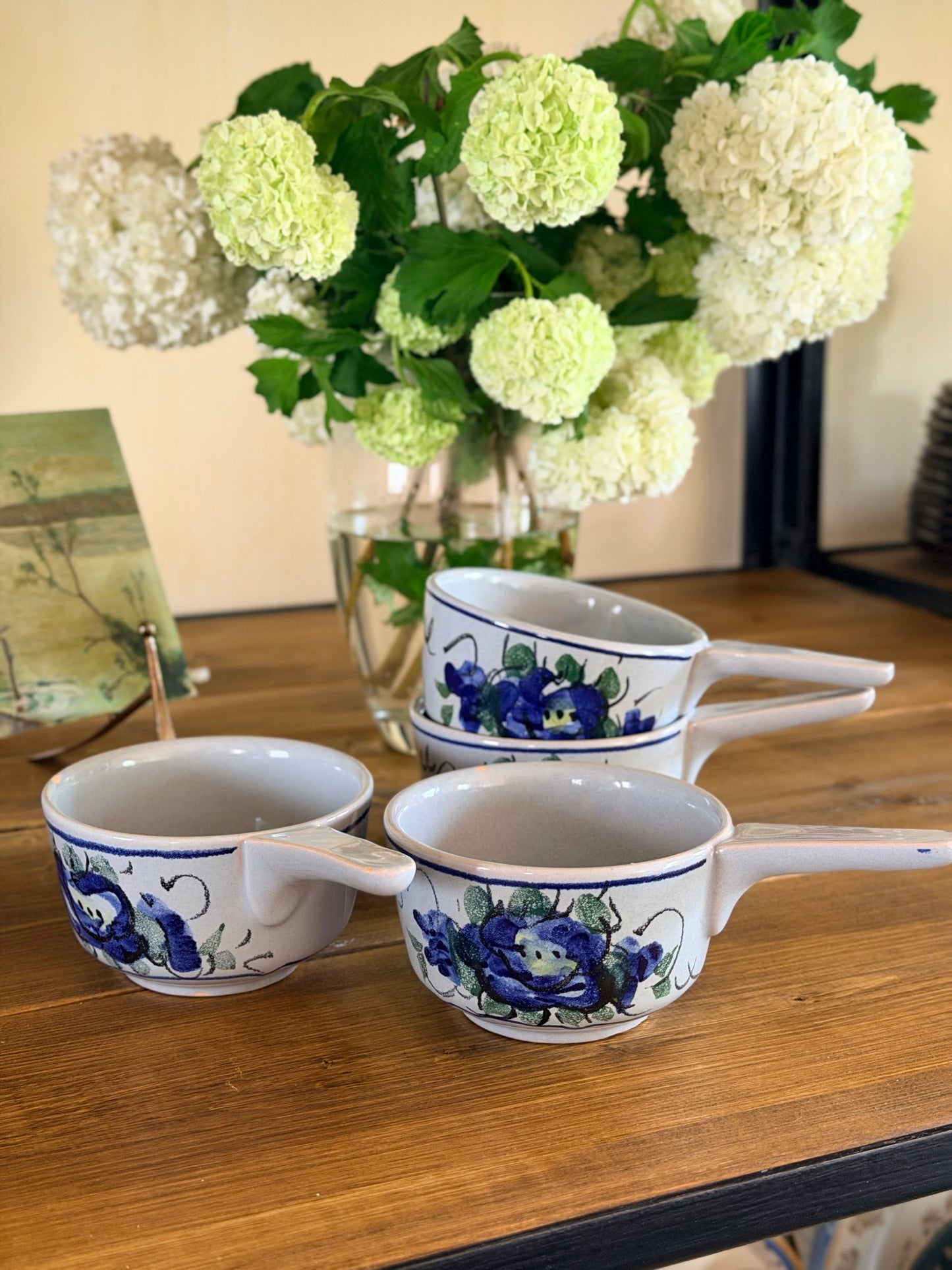 Set de 4 recipiente din ceramică cu mâner
