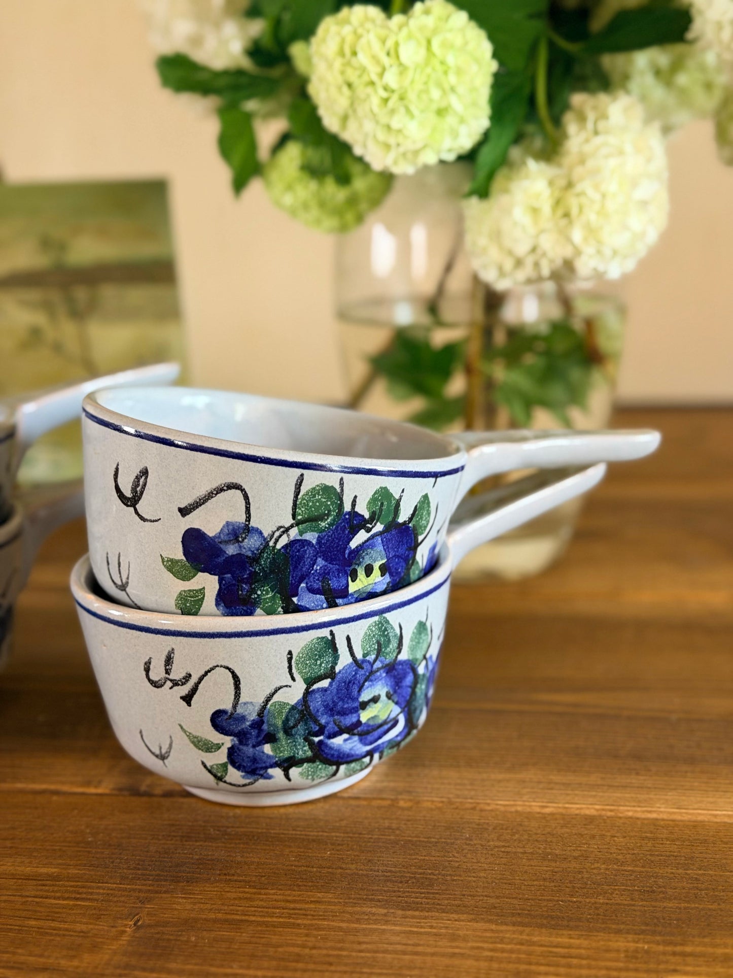 Set de 4 recipiente din ceramică cu mâner