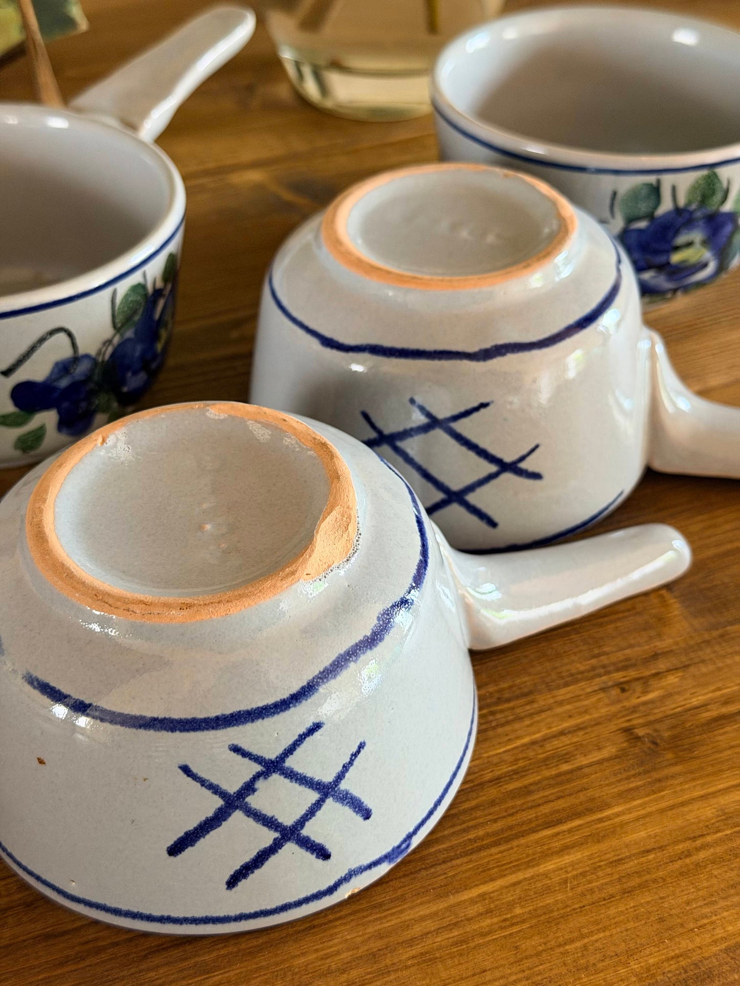 Set de 4 recipiente din ceramică cu mâner