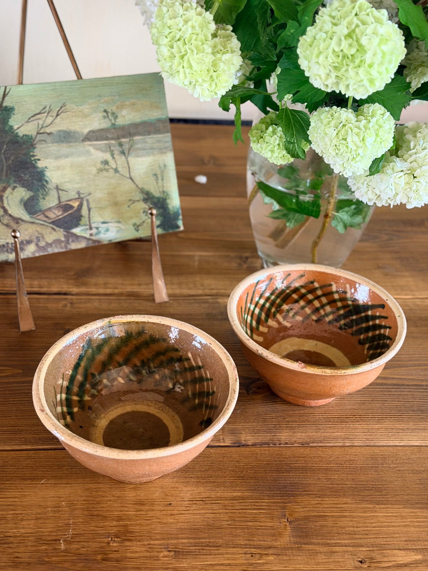 Set de două boluri vintage din ceramică tradițională