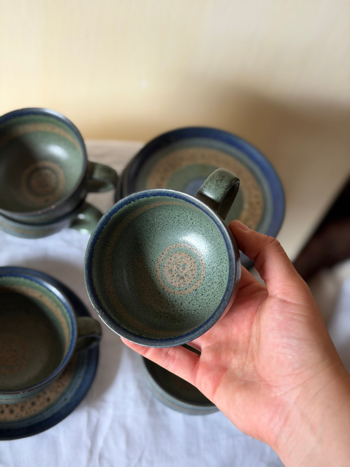 Set de cana+farfurie design vintage