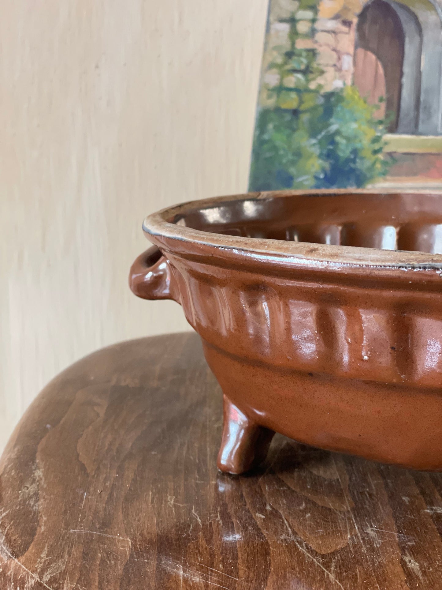 Vas de copt sec. XIX din ceramică model floral