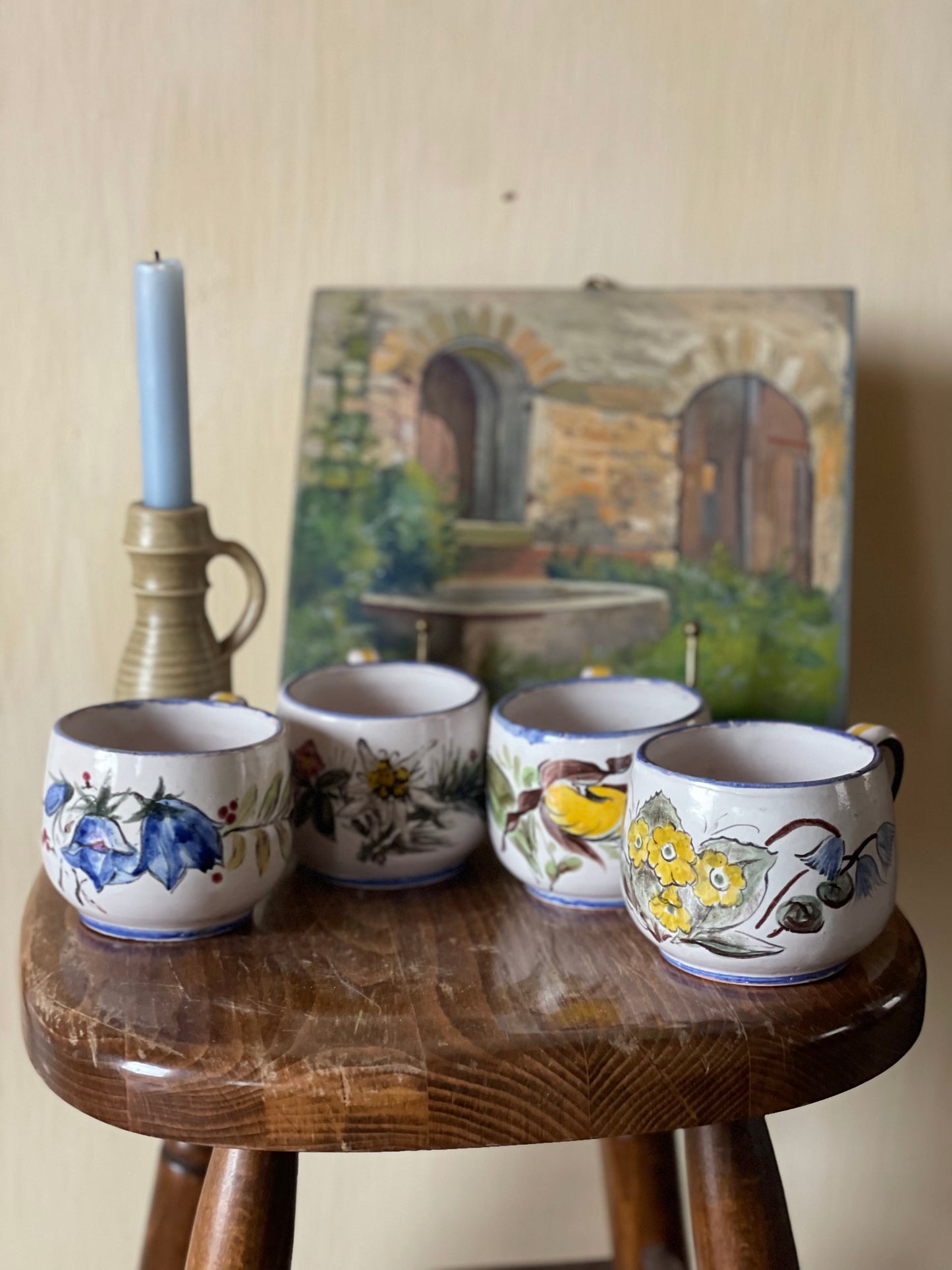 Cană ceramică pictată manual florală