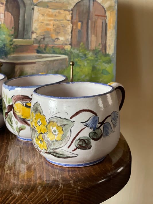 Cană ceramică pictată manual florală