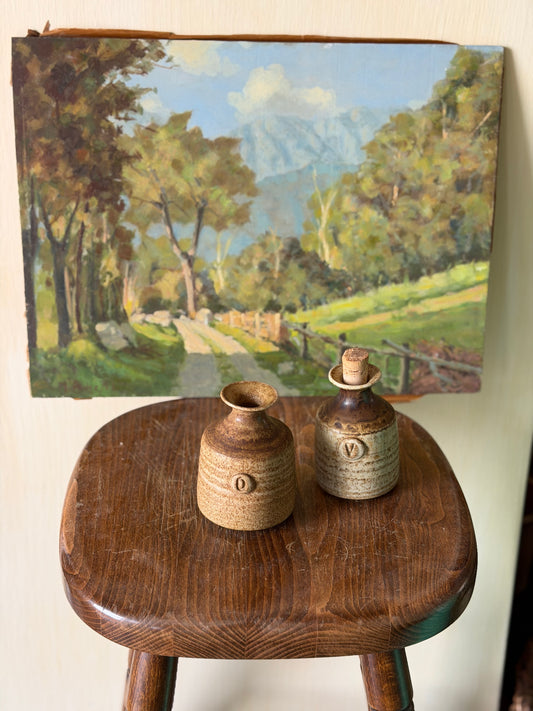 Set de 2 recipiente de Ulei și Oțet din ceramica