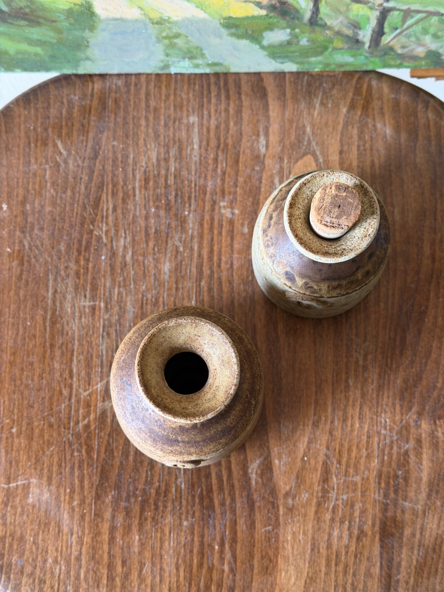 Set de 2 recipiente de Ulei și Oțet din ceramica