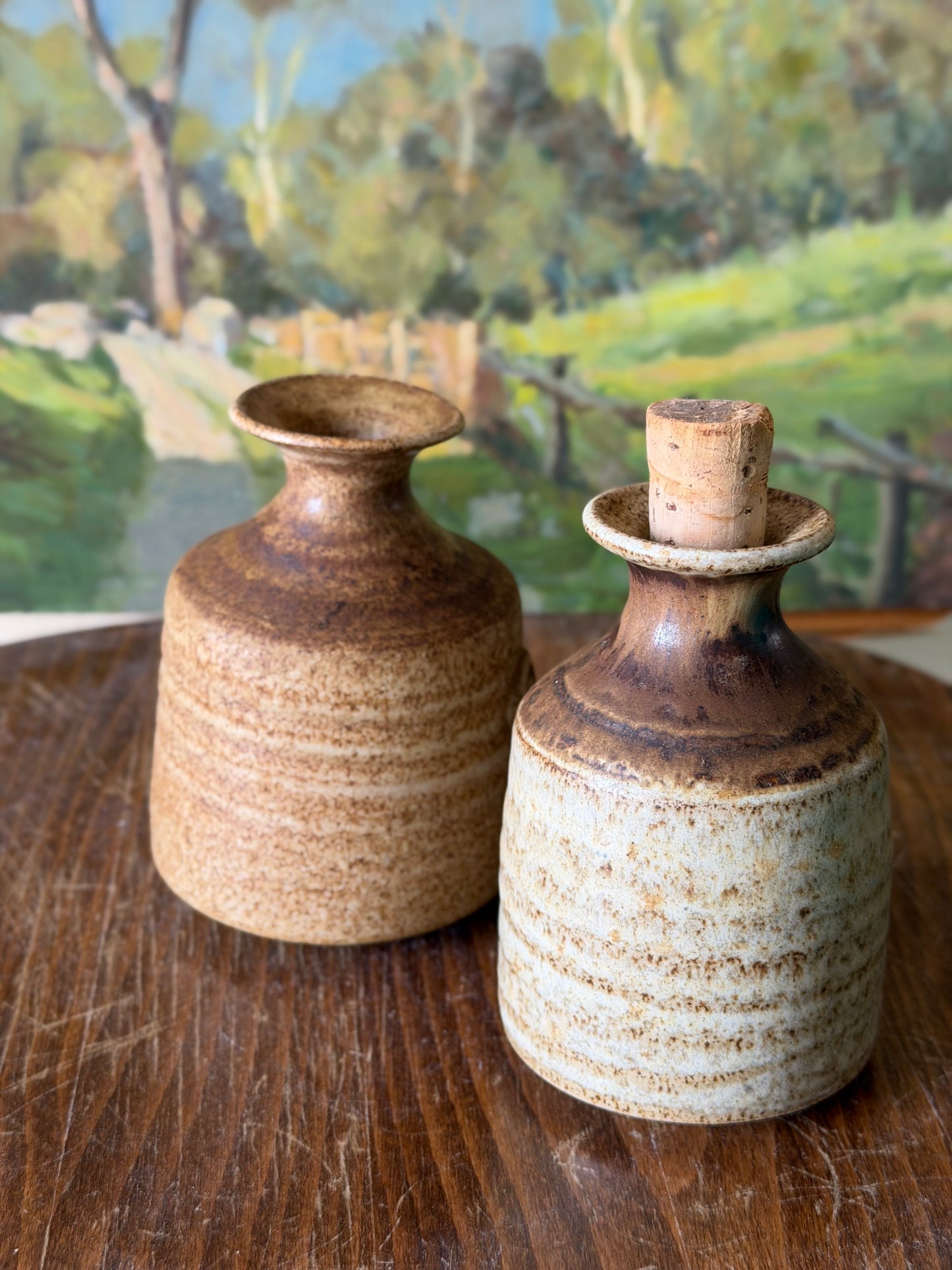 Set de 2 recipiente de Ulei și Oțet din ceramica