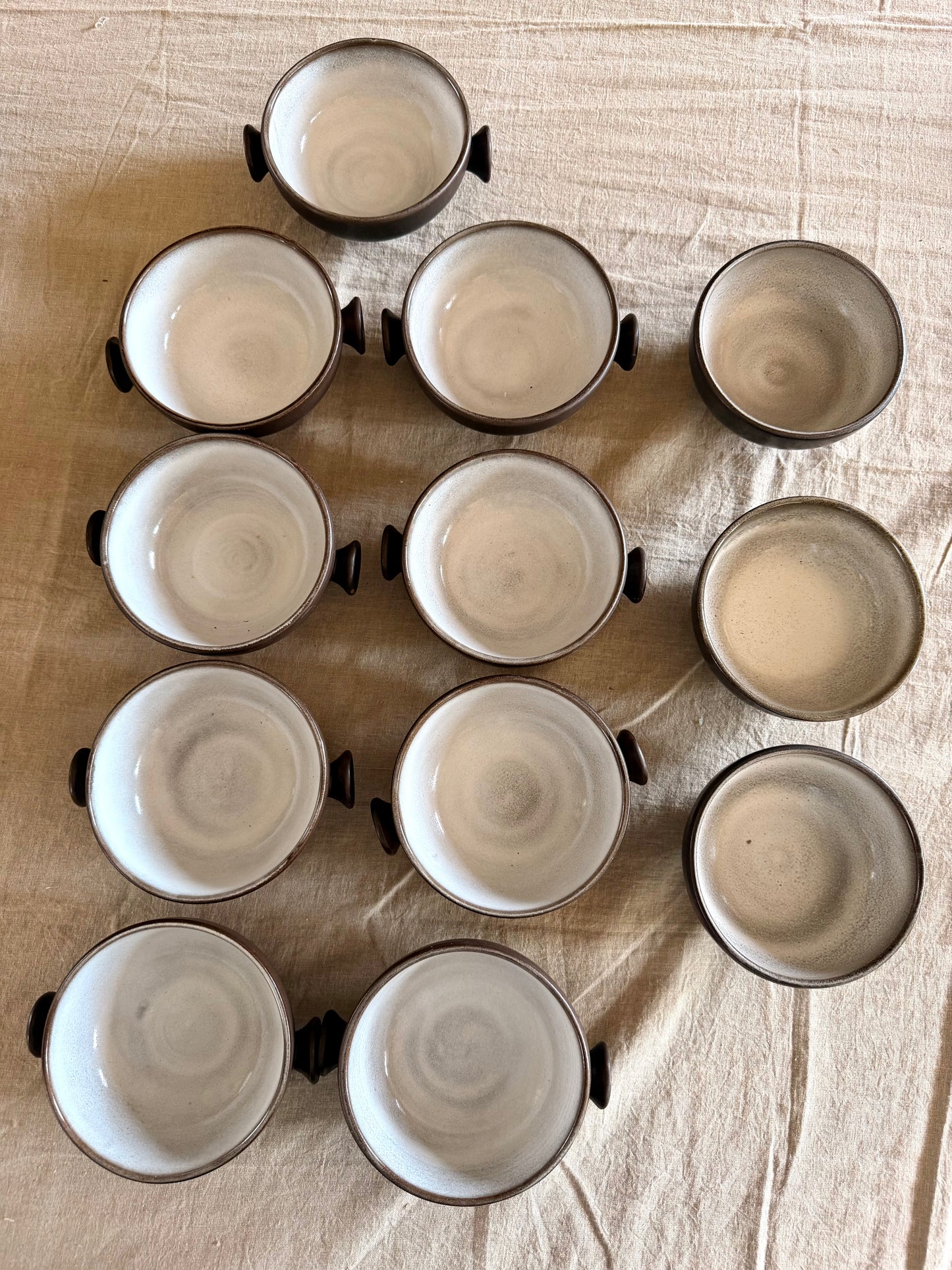 Set de bol+farfurie din ceramica glazurată