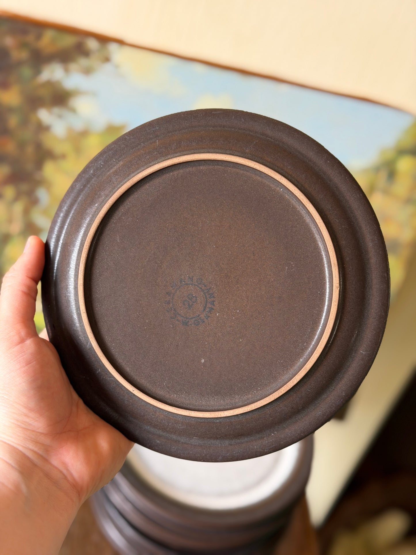 Set de bol+farfurie din ceramica glazurată