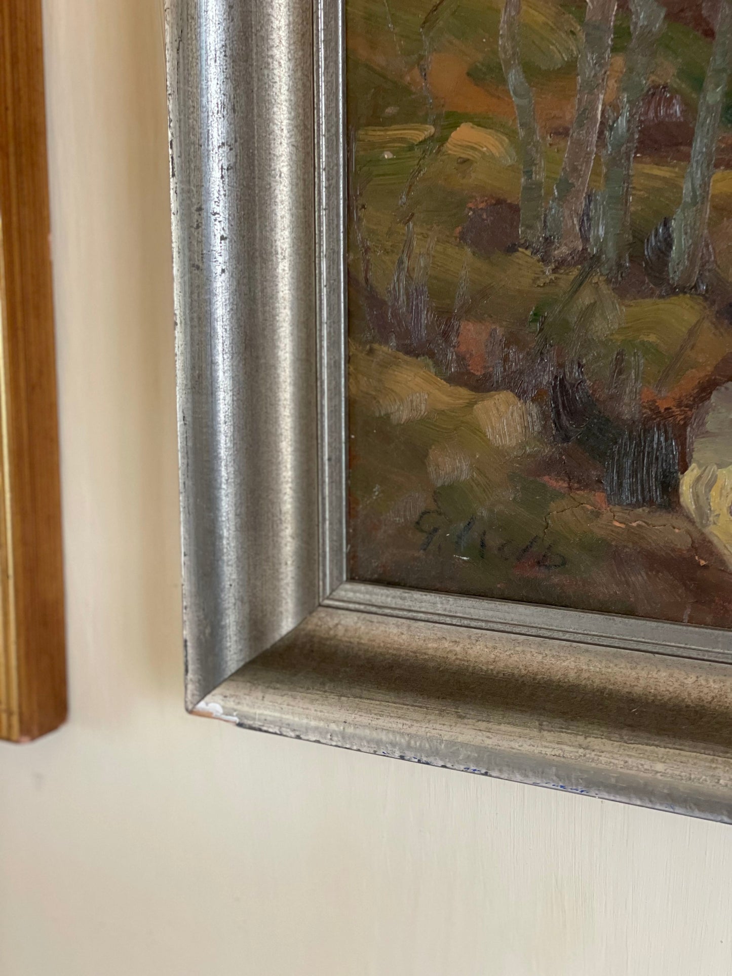 Tablou în ulei peisaj de toamnă, semnat