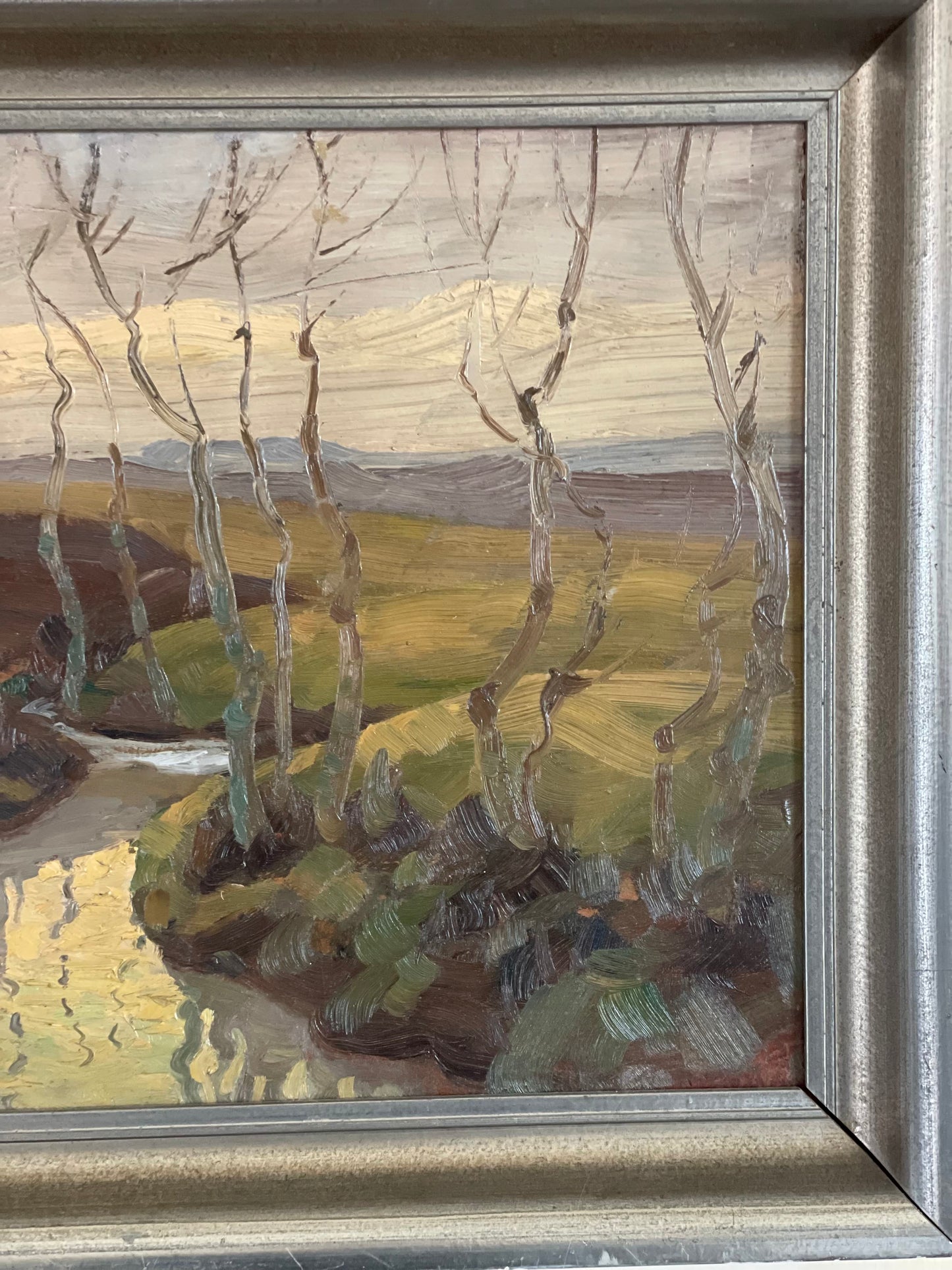 Tablou în ulei peisaj de toamnă, semnat