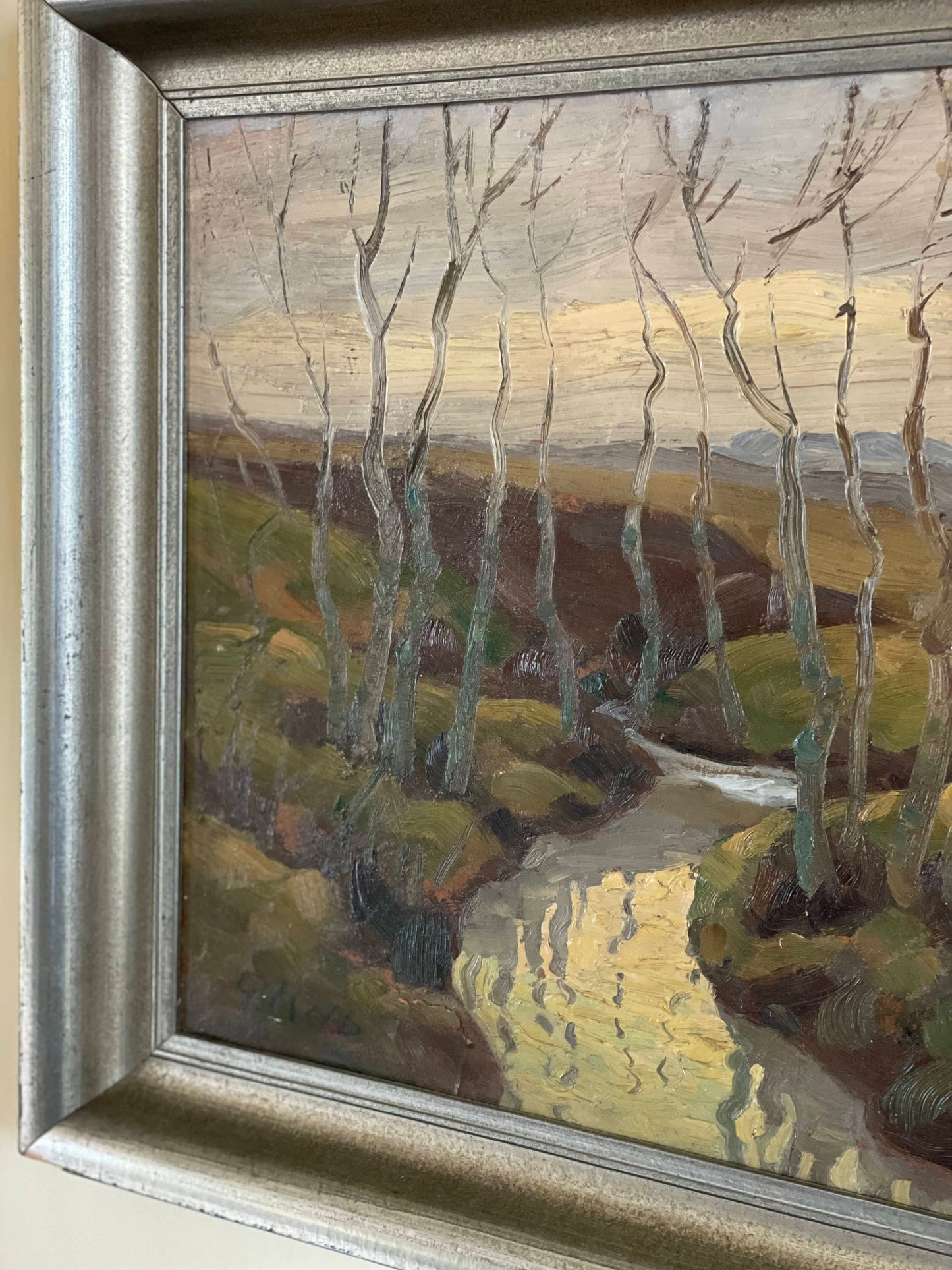 Tablou în ulei peisaj de toamnă, semnat