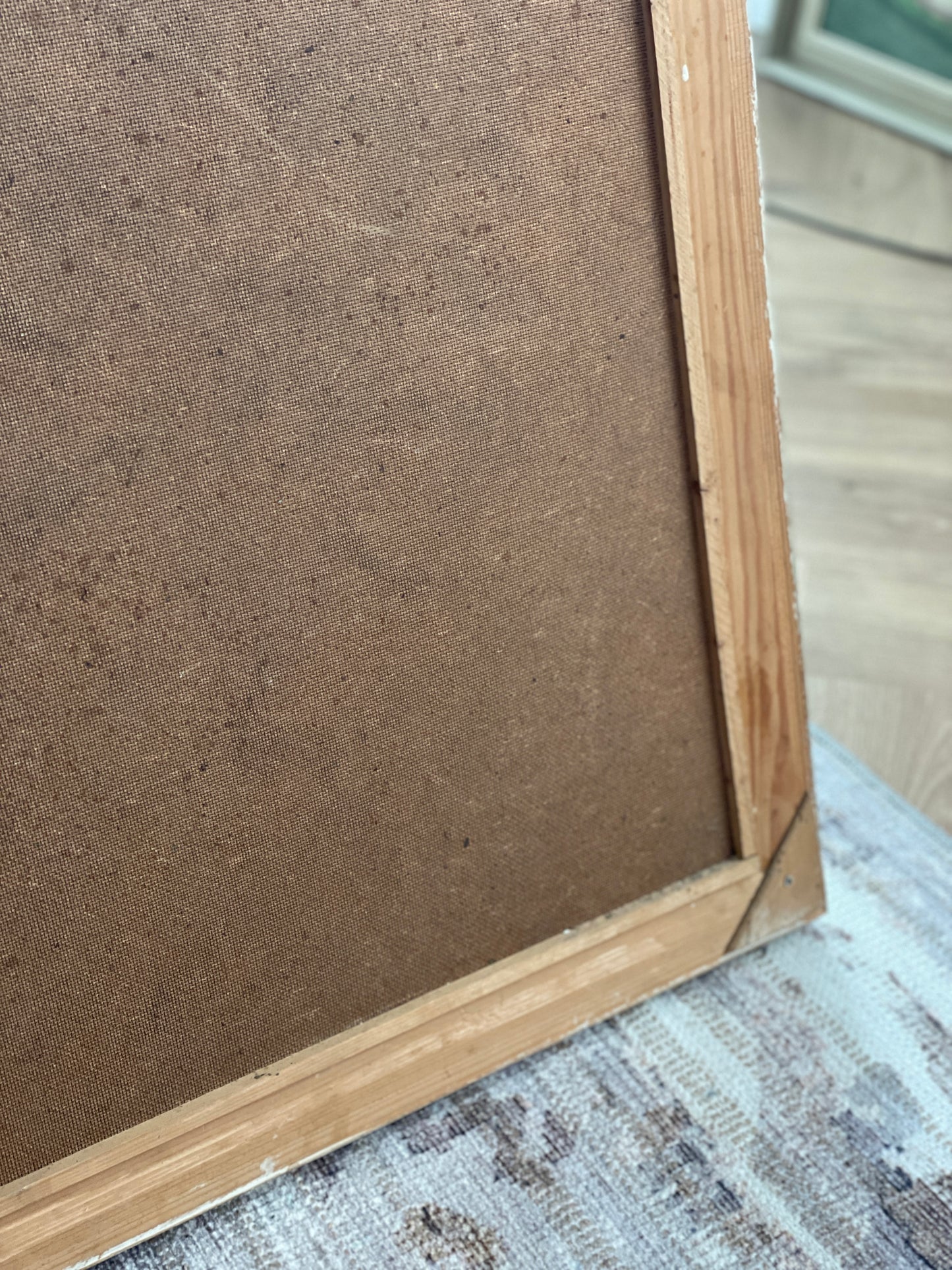 Tablou mare peisagistică, semnat