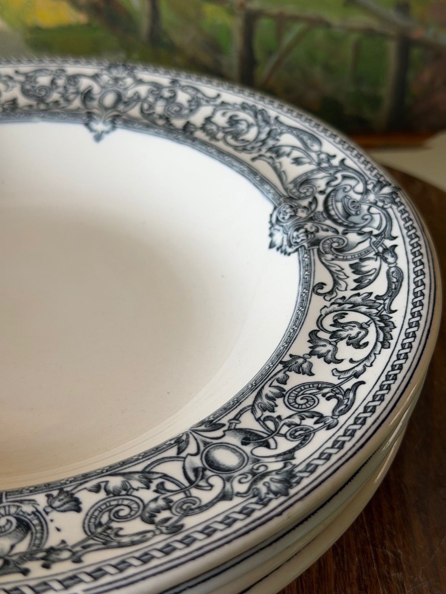 Set de 4 farfurii supa Tees Alfred Meakin, England
