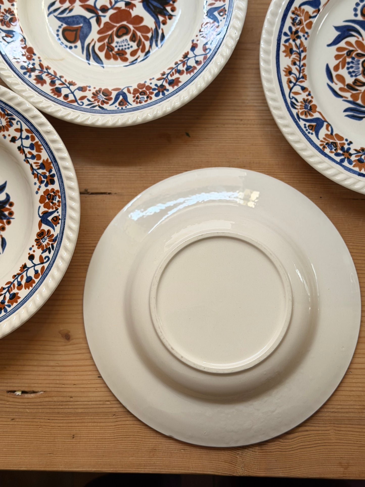 Set de 4 farfurii vintage pictate manual
