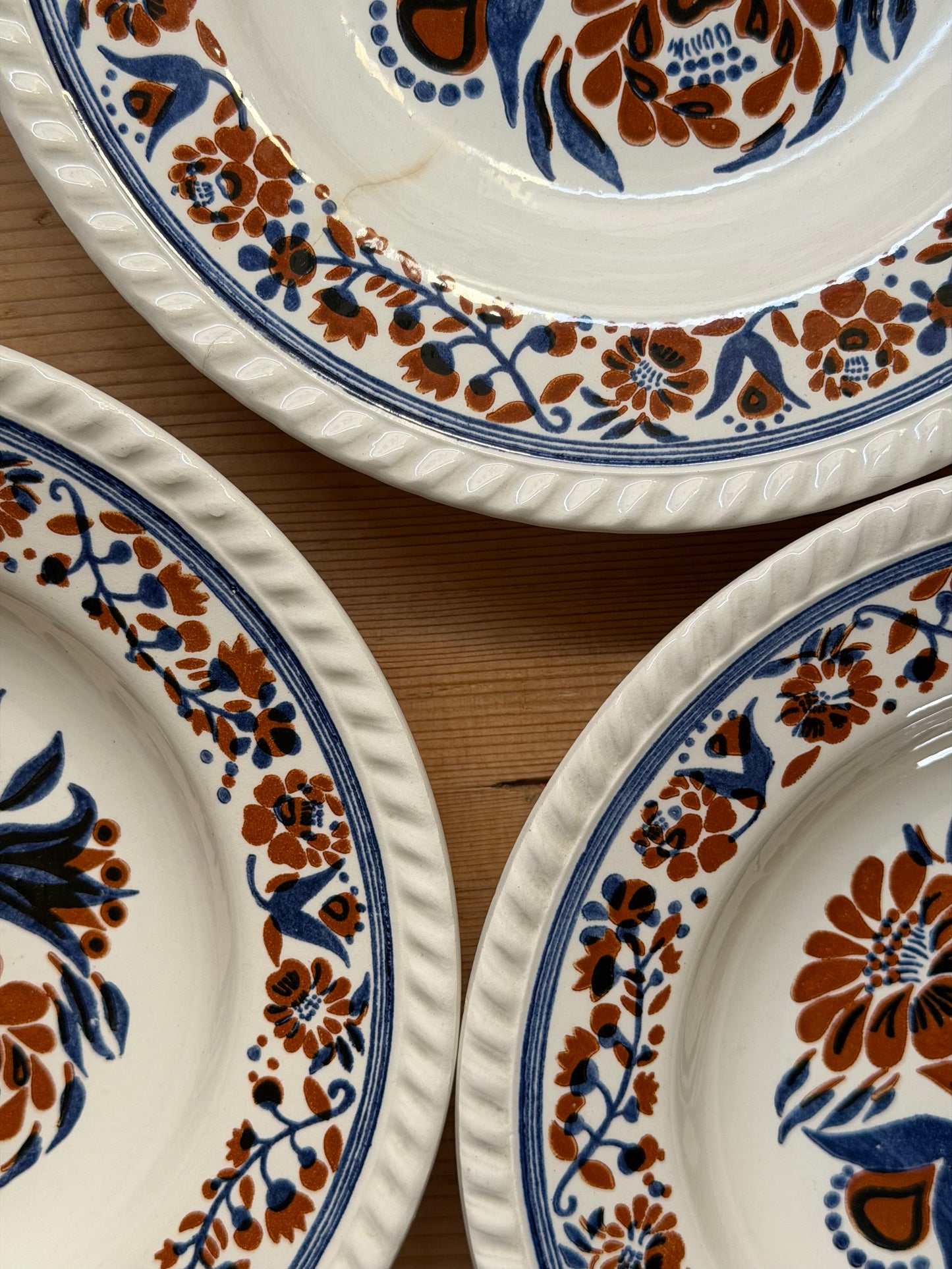 Set de 4 farfurii vintage pictate manual
