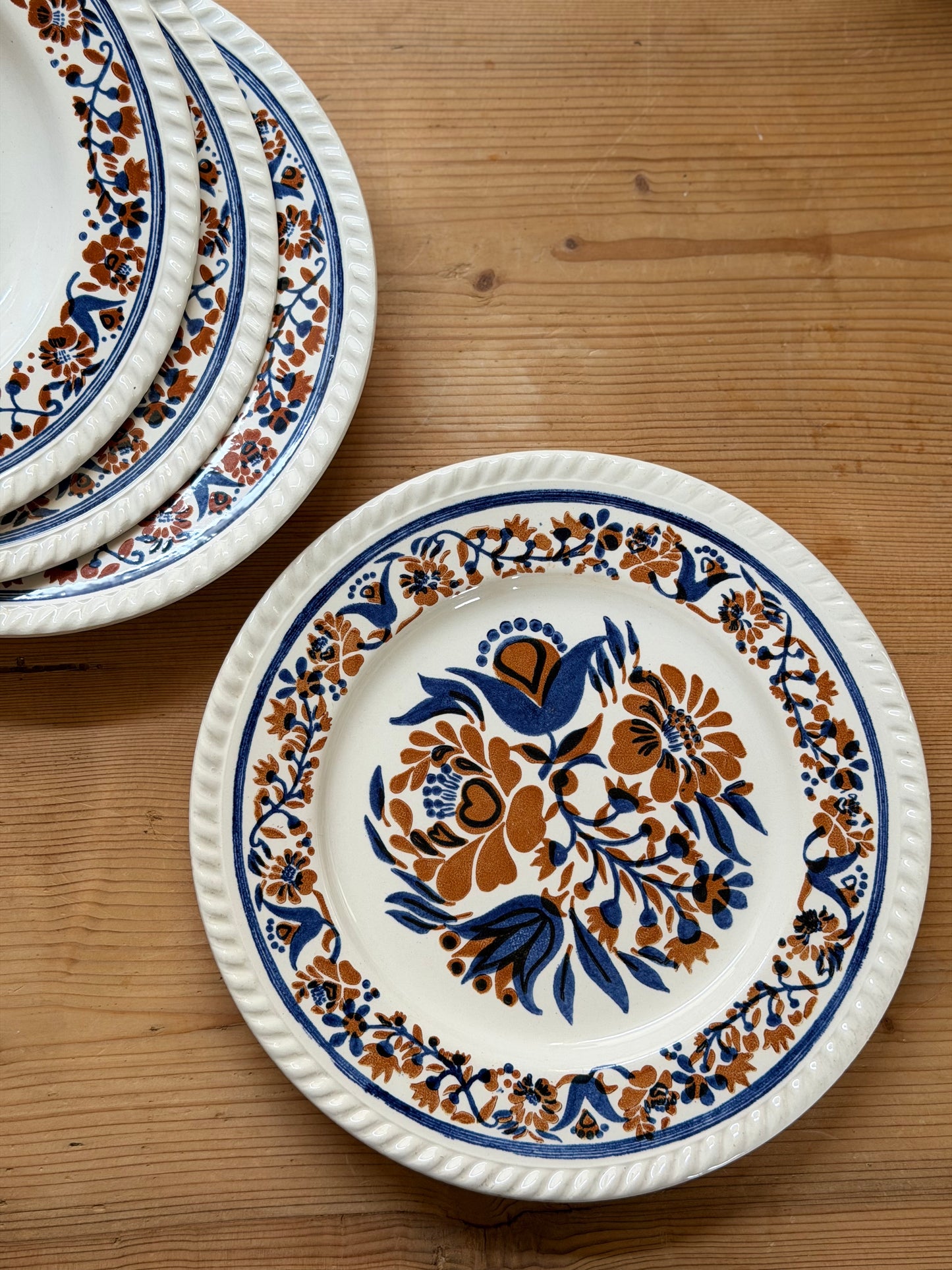 Set de 4 farfurii vintage pictate manual