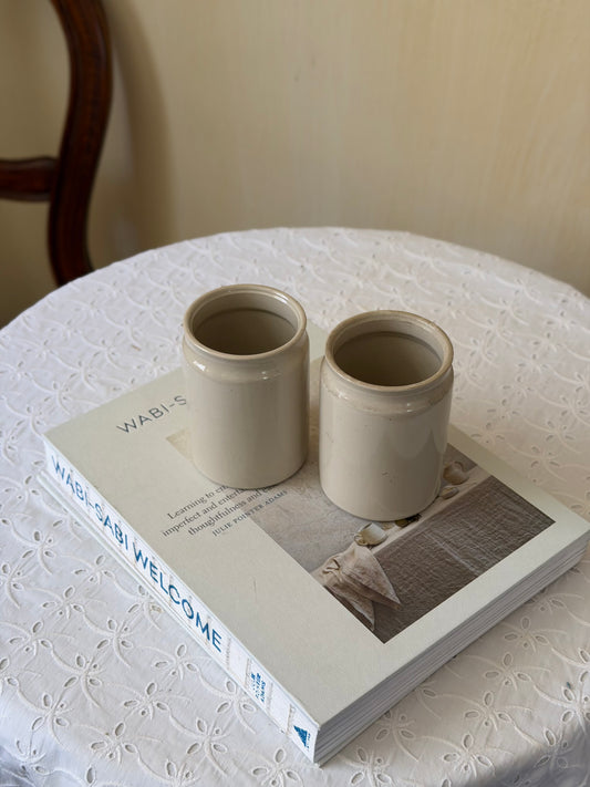 Set de 2 recipiente din ceramica glazurată