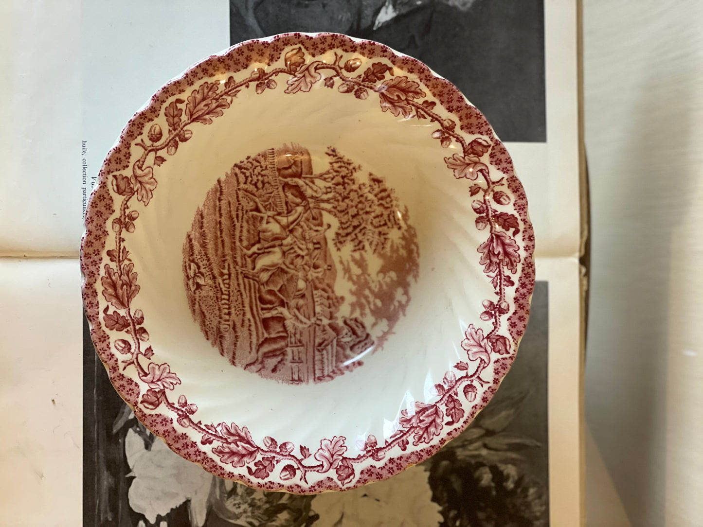 Bol vintage ceramică englezească Myotts-Country Life