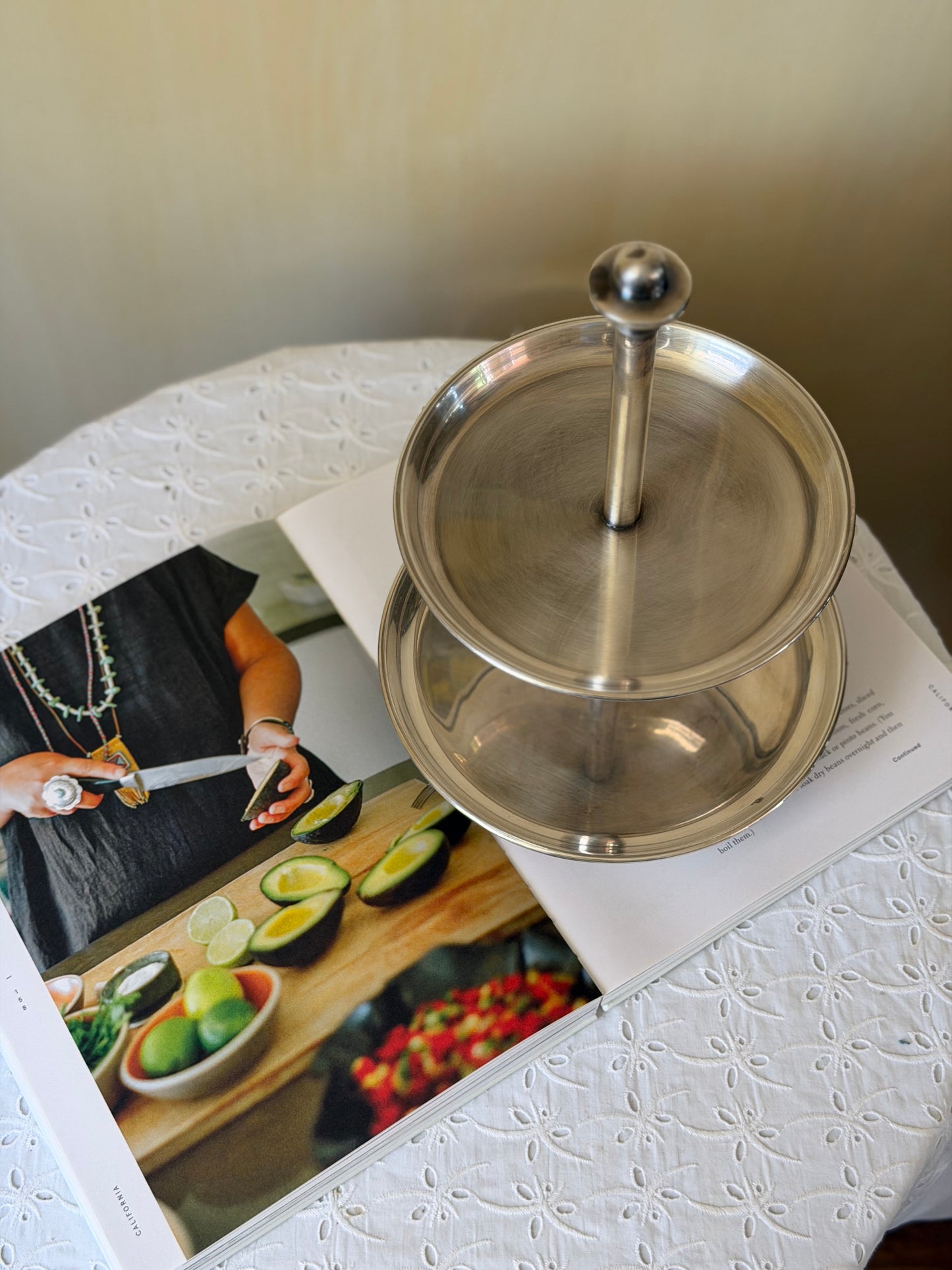 Platou supraetajat vintage argintat