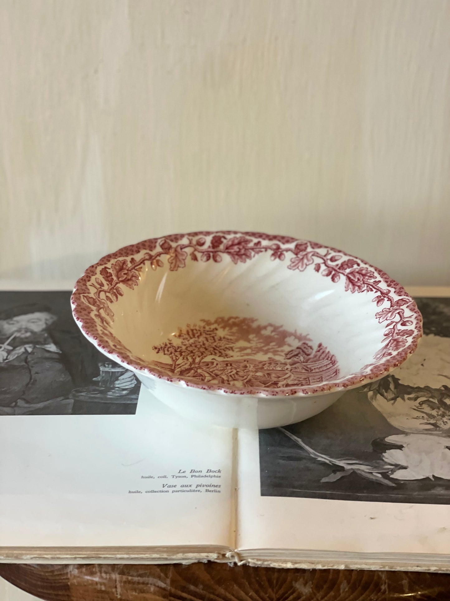 Bol vintage ceramică englezească Myotts-Country Life