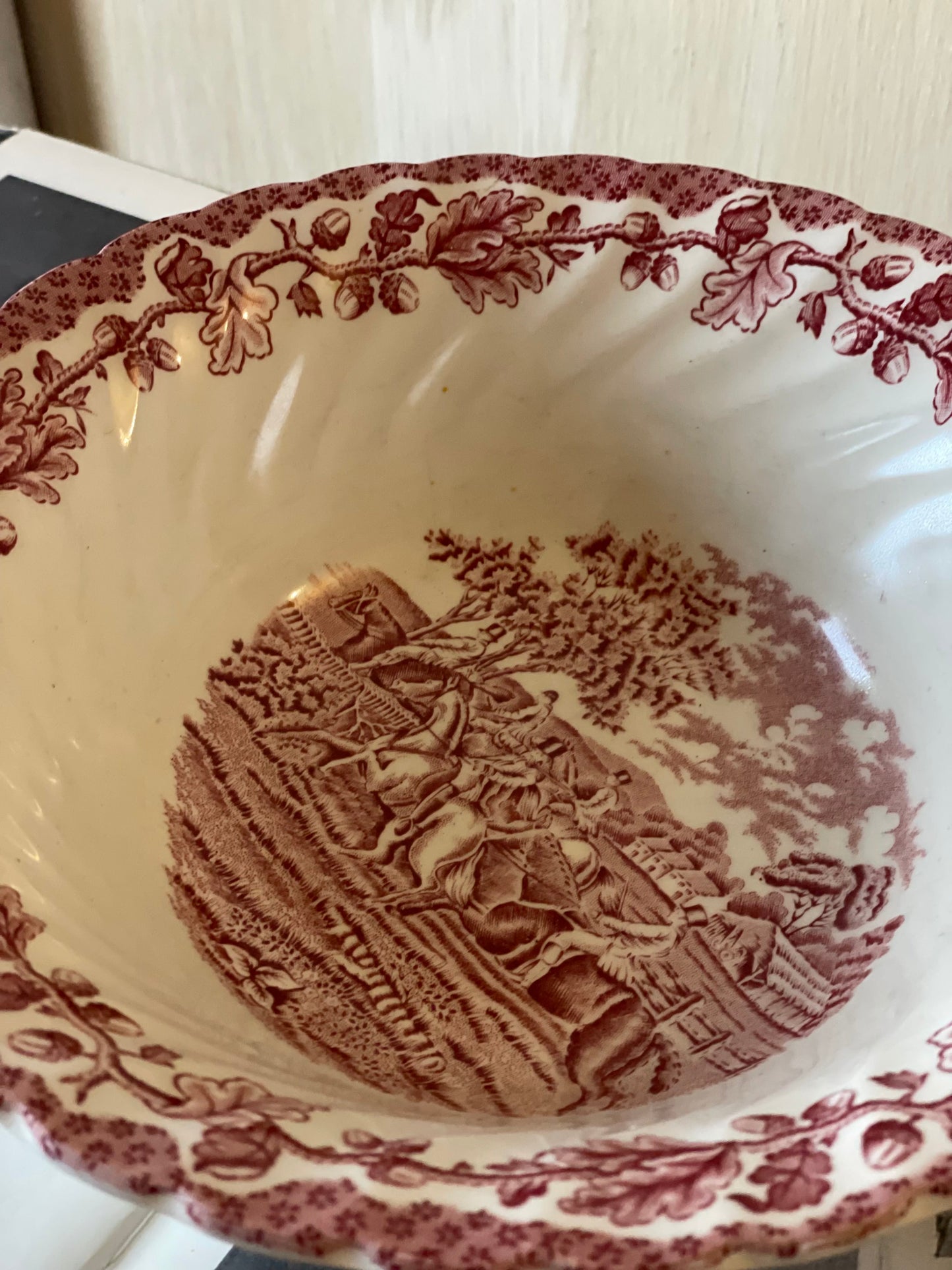 Bol vintage ceramică englezească Myotts-Country Life