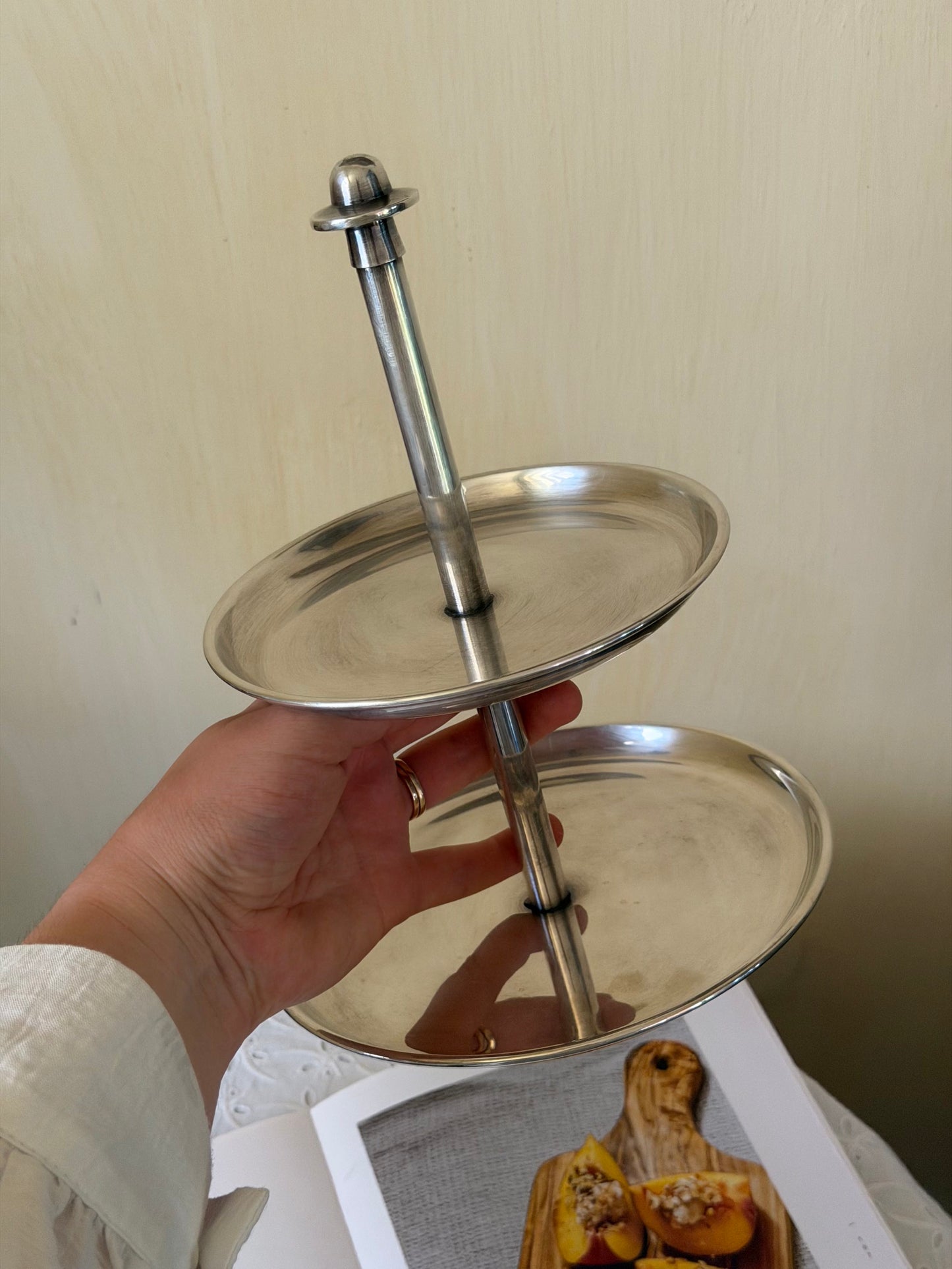 Platou supraetajat vintage argintat