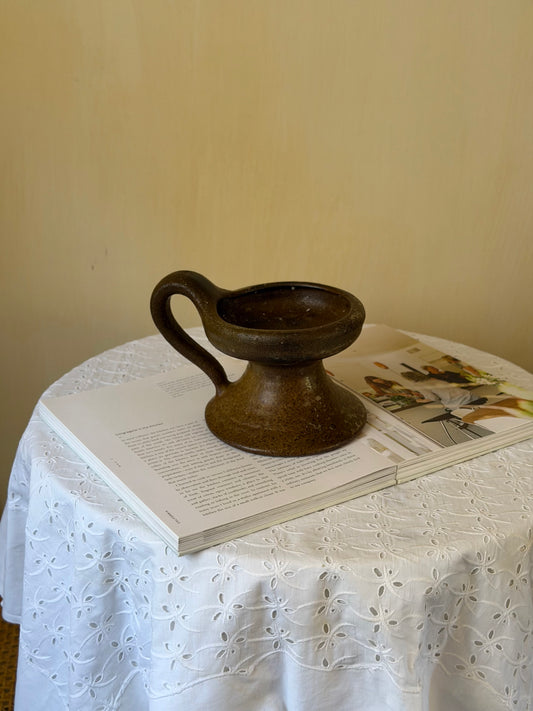 Suport de lumânare masiv din ceramica, Germania Mid-Century
