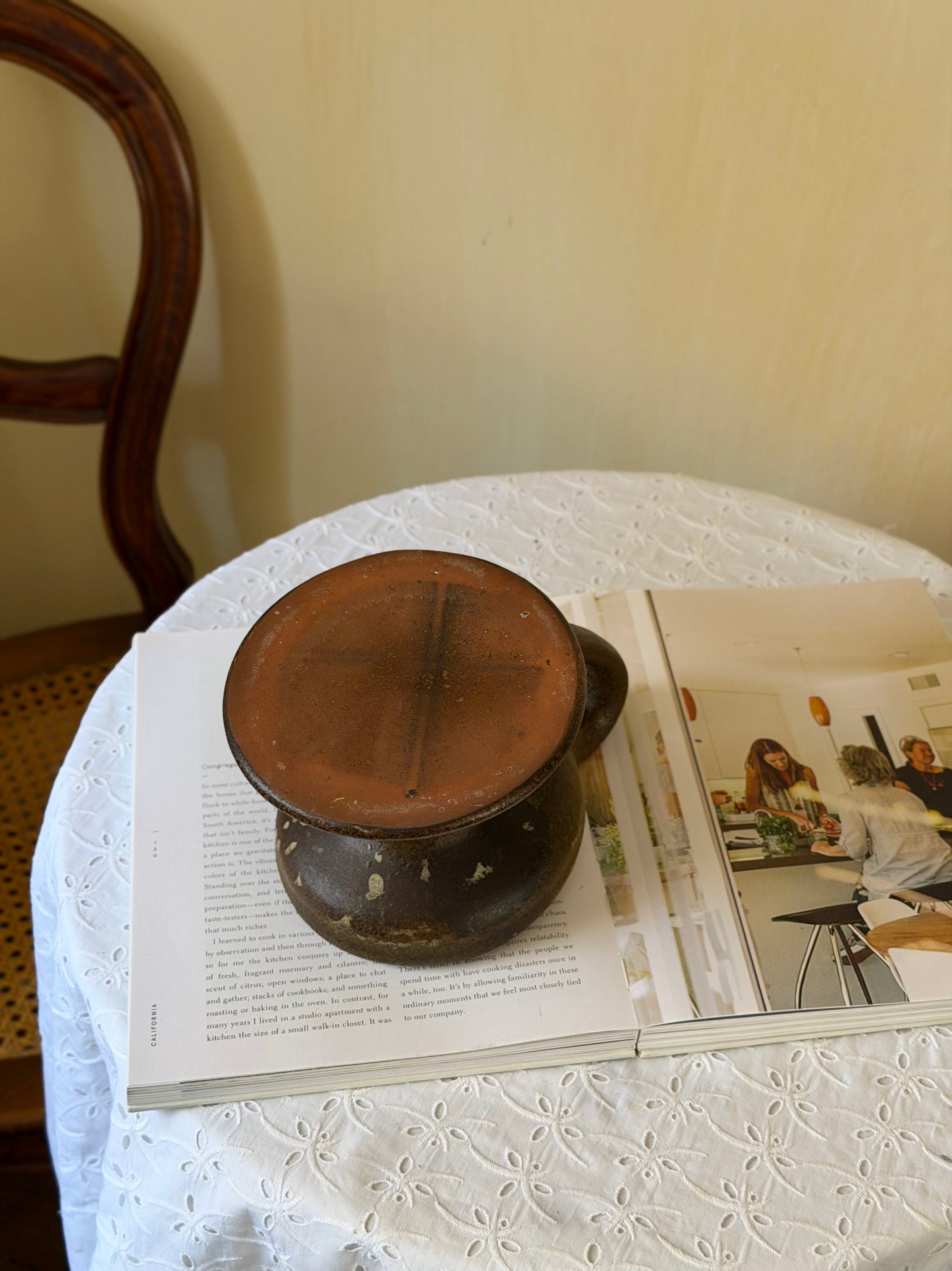 Suport de lumânare masiv din ceramica, Germania Mid-Century