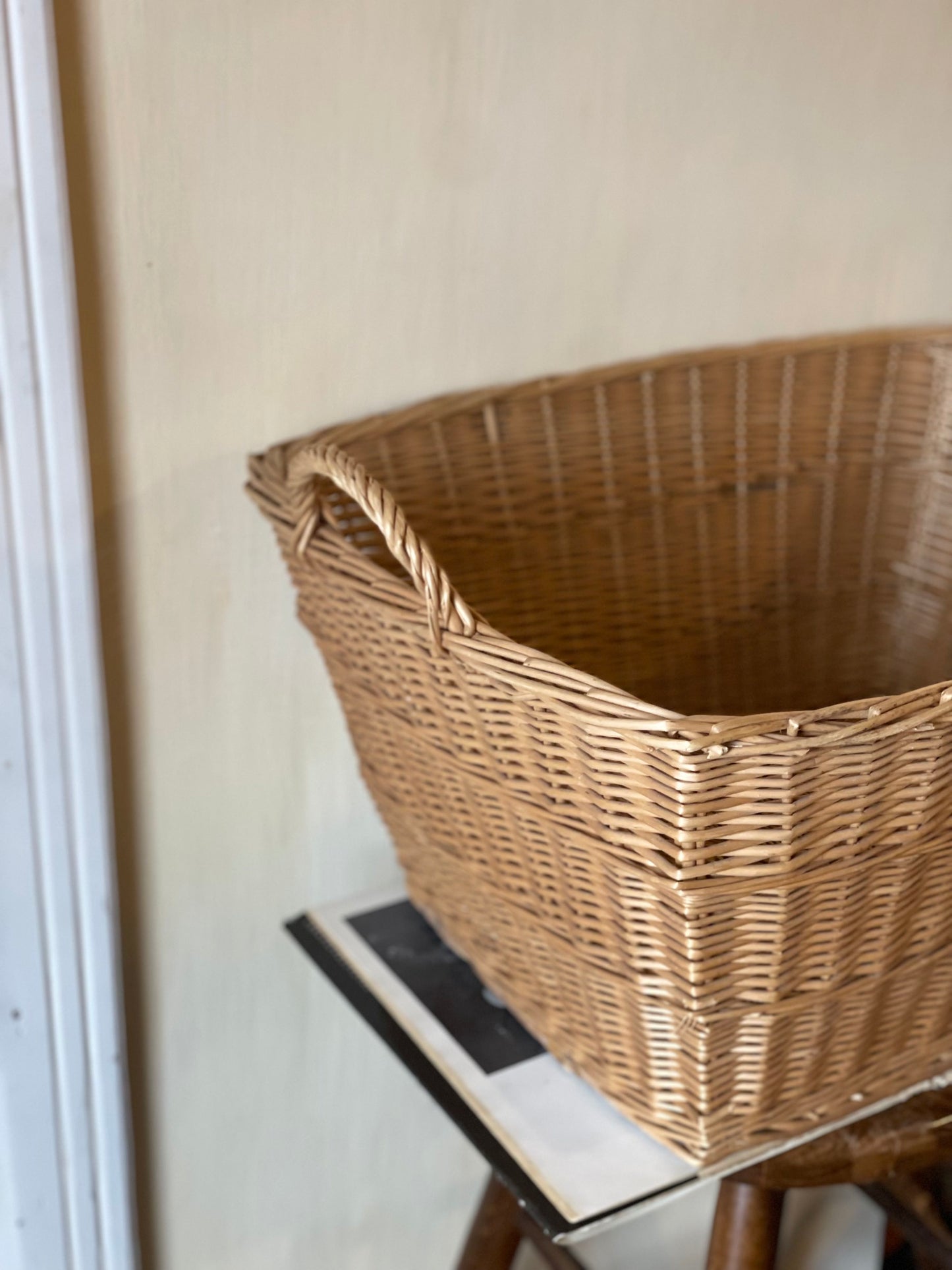 Coș depozitare răchită cu mânere