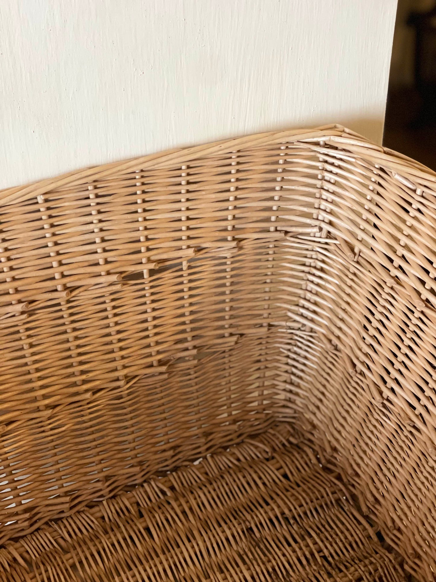 Coș depozitare răchită cu mânere