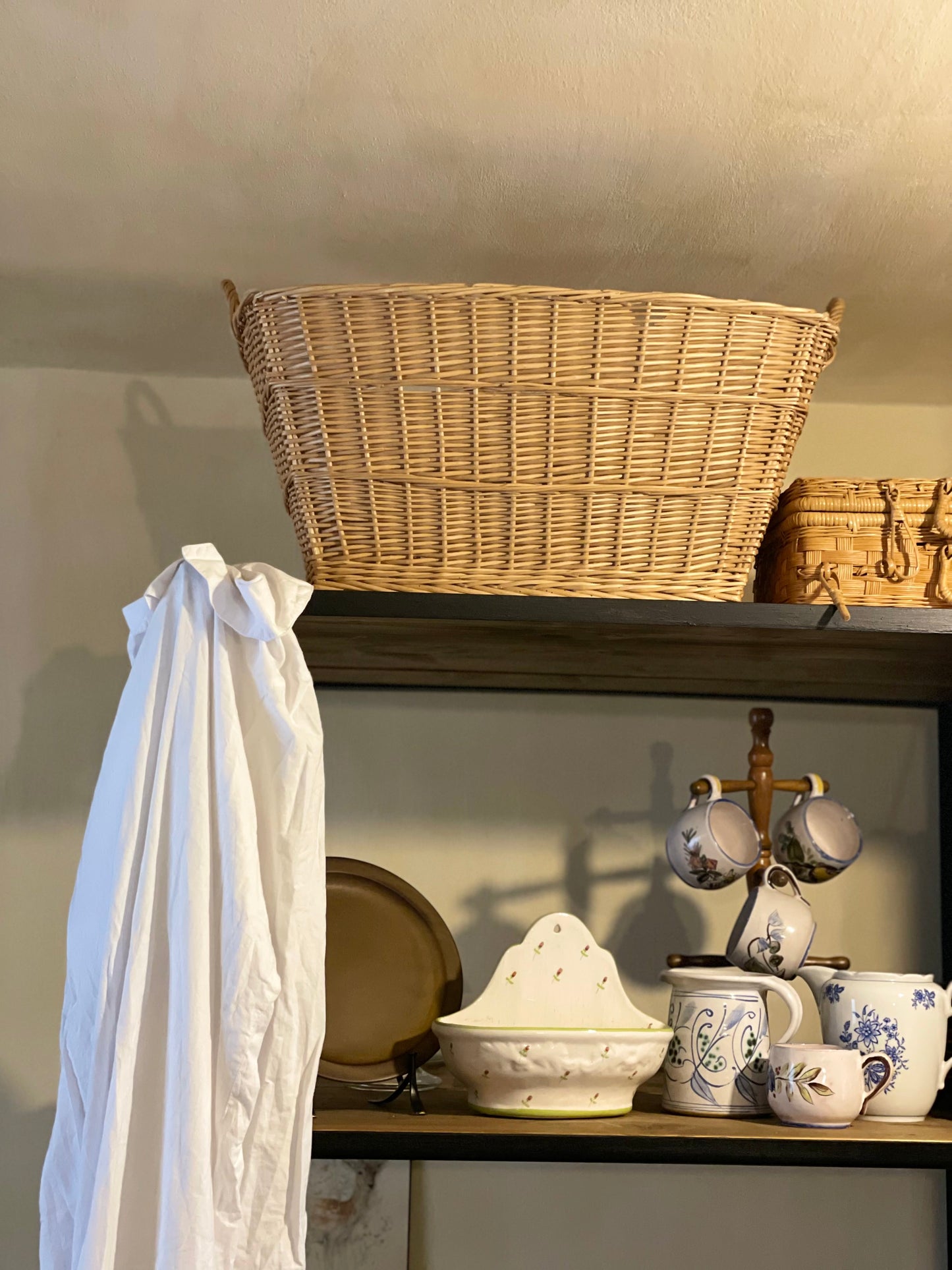 Coș depozitare răchită cu mânere