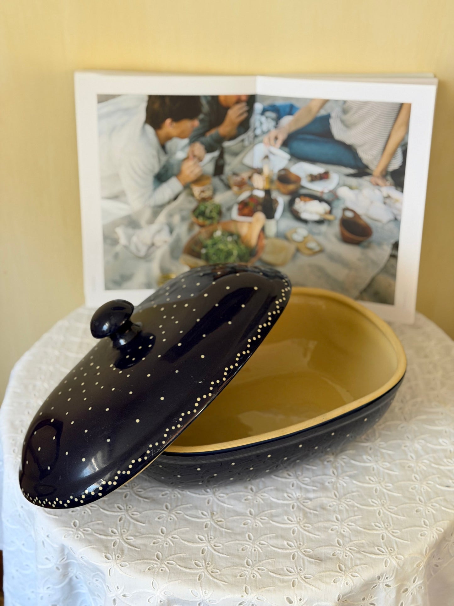 Vas pentru copt+capac din ceramica, Burgeler Ceramic