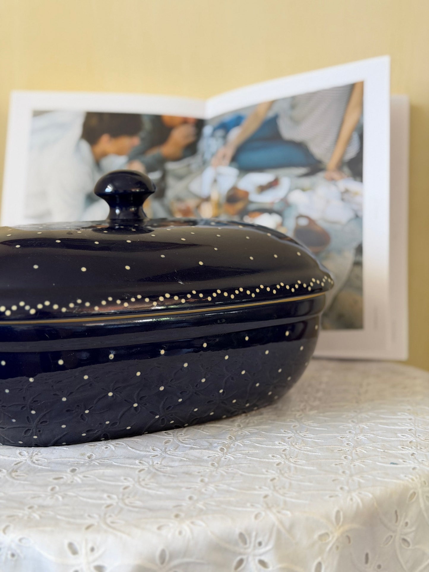 Vas pentru copt+capac din ceramica, Burgeler Ceramic