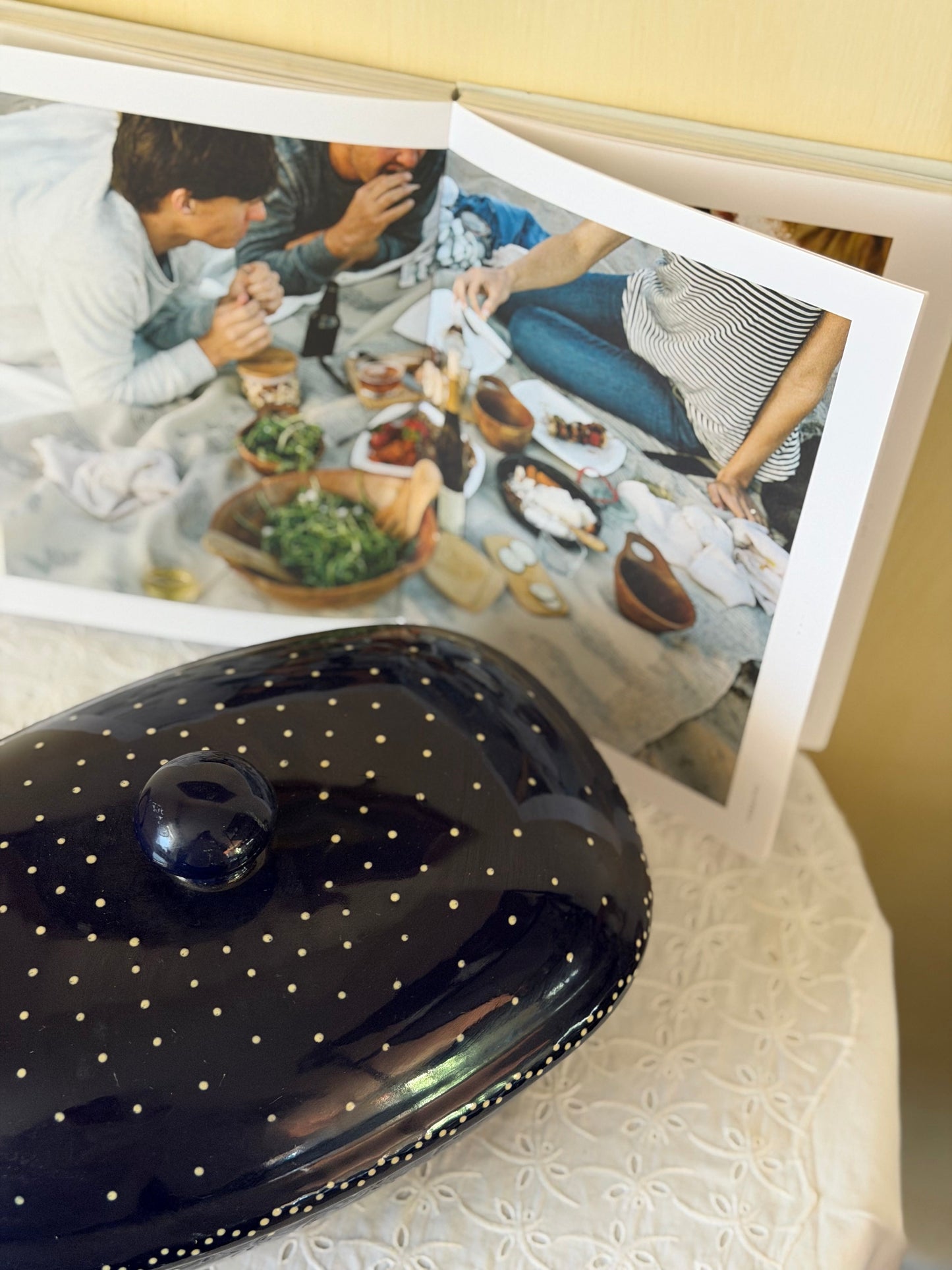 Vas pentru copt+capac din ceramica, Burgeler Ceramic
