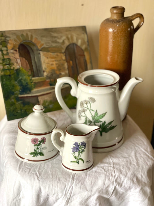 Set de ceai din porțelan floral