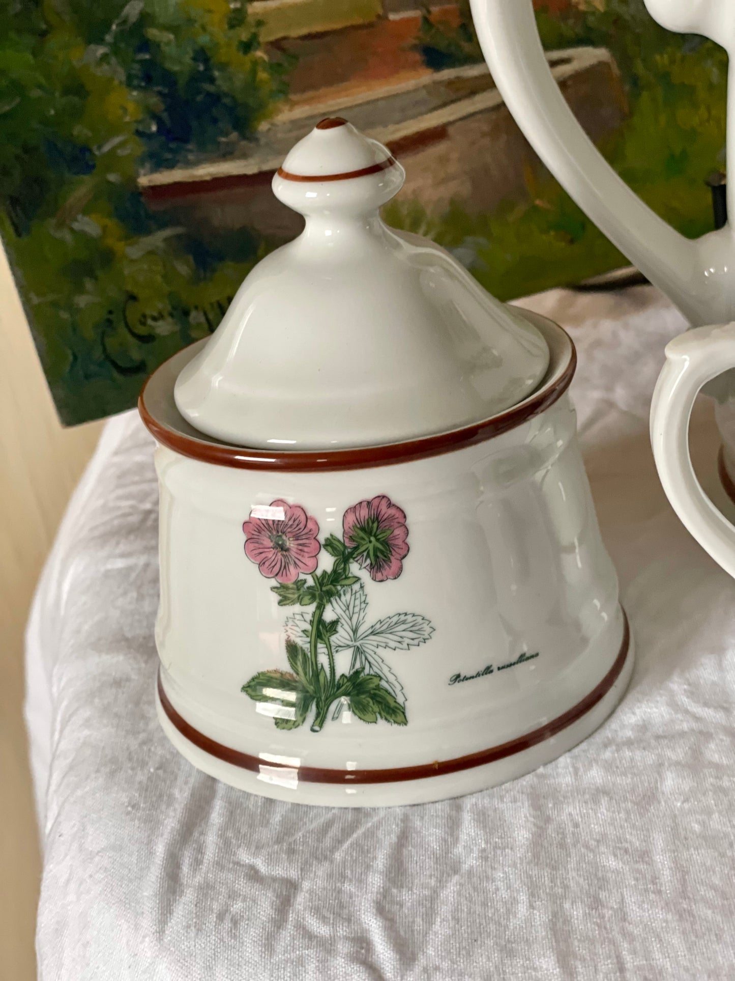 Set de ceai din porțelan floral