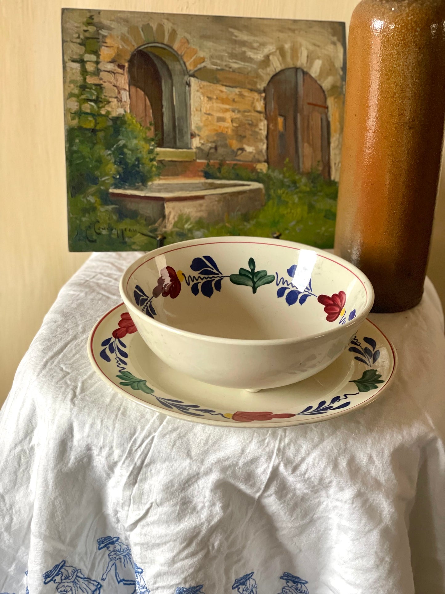 Set fructieră și farfurie ceramică Royal Boch