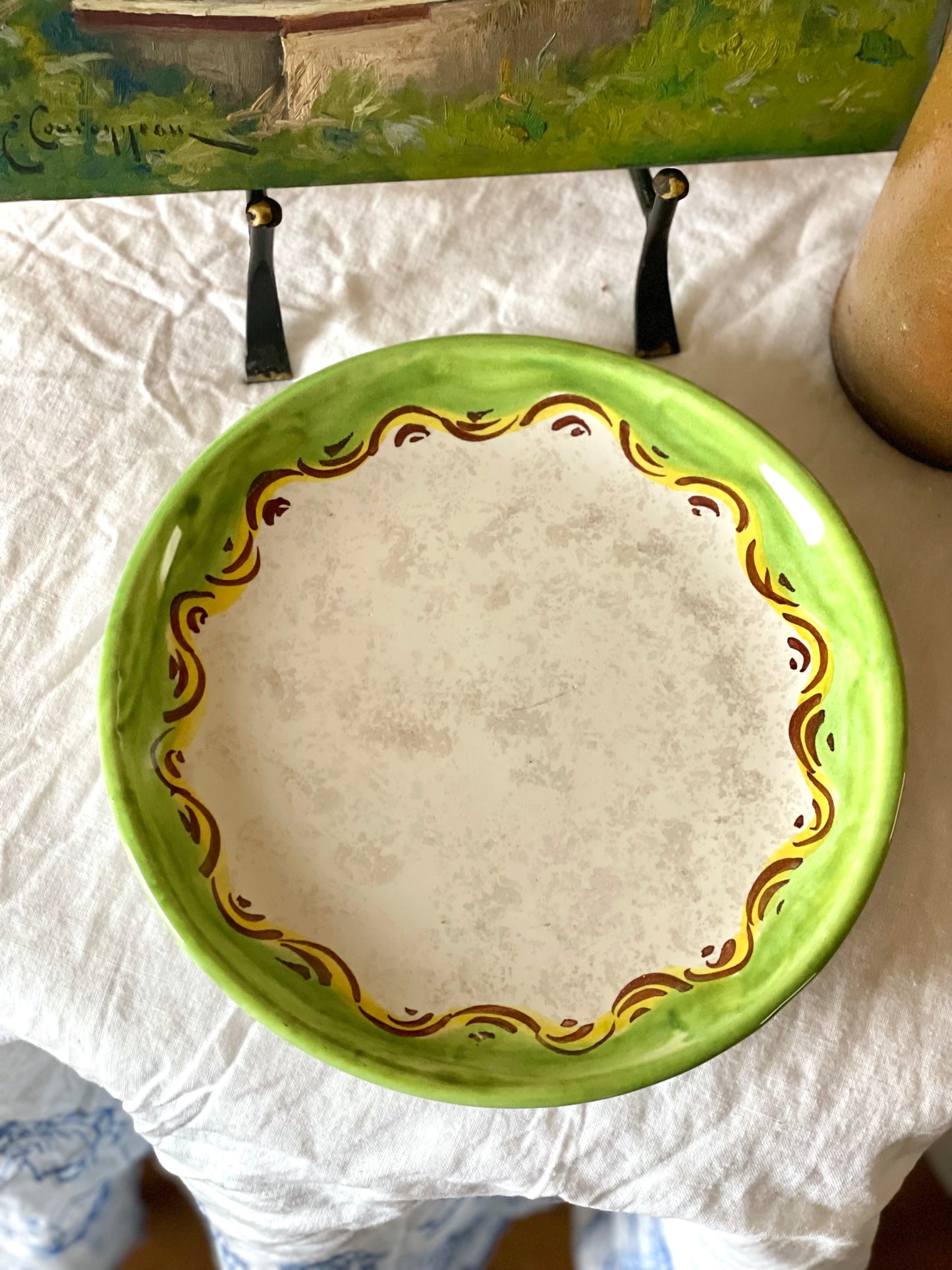 Set fructieră din ceramică pictată manual