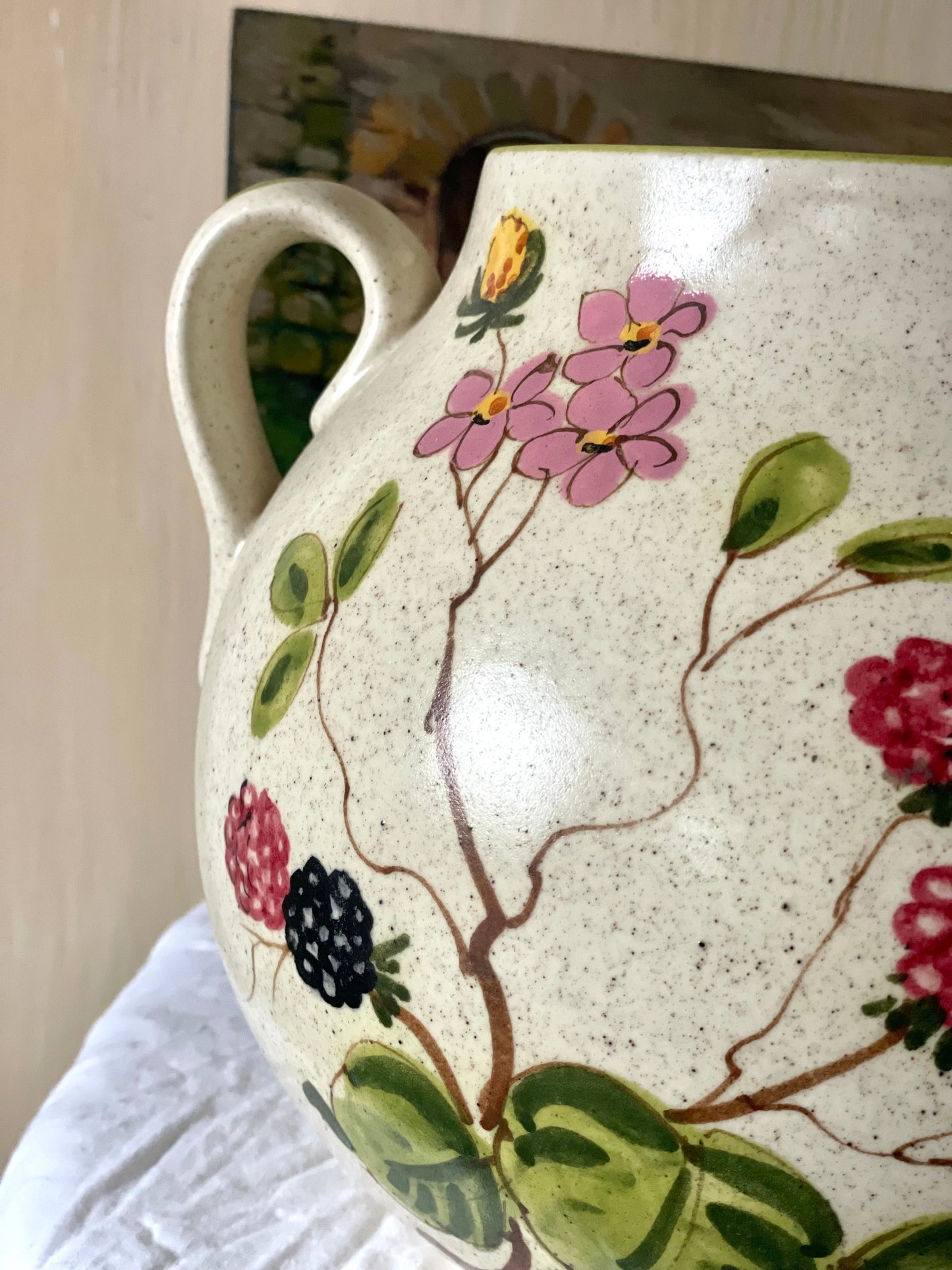 Vas mare depozitare pictat manual ceramică