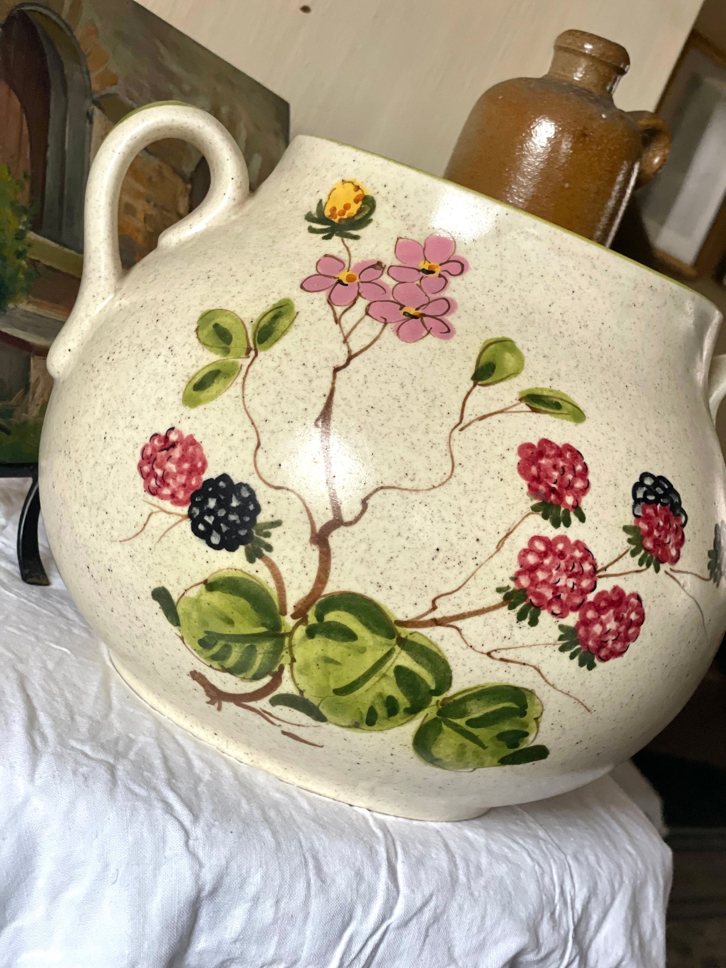 Vas mare depozitare pictat manual ceramică