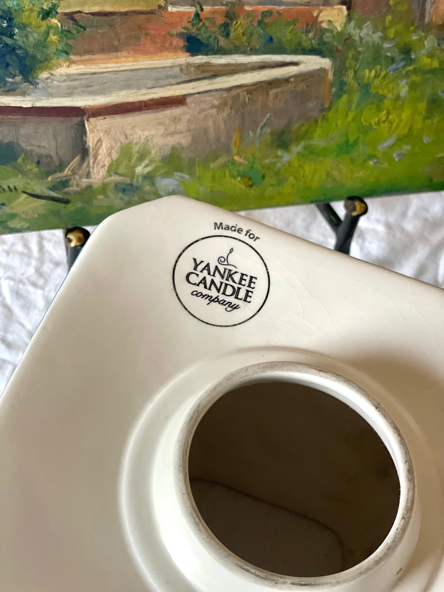 Abajur florlal pentru lumânare din ceramică